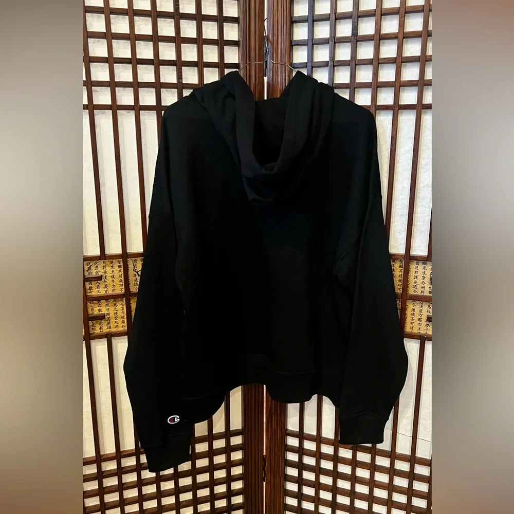 Champion Black Hoodie with Intricate Graphic C Logo - Picture 2 of 9